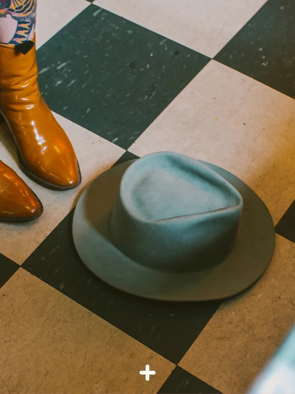 Noah Marion Tear Drop Braver Hat Fedora Flat Brim in Sahara Beige
